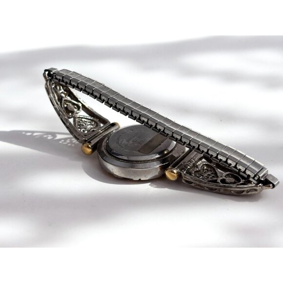 Wrangler Dual Toned Stretch Bracelet Ladies Vintage Wristwatch - 28mm - WORKS! - Picture 7 of 9